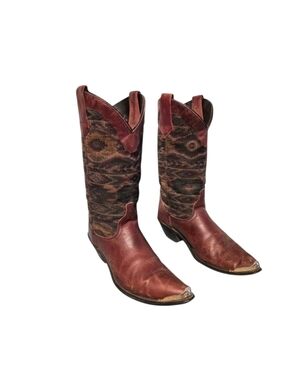 Dingo Distressed Brown Leather Cowboy Cowgirl Western Boots Women's Size 6M